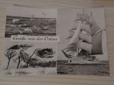 5777 Postkarte, Ansichtskarte- Grüße von der Ostsee-Segelschulschiff der GST