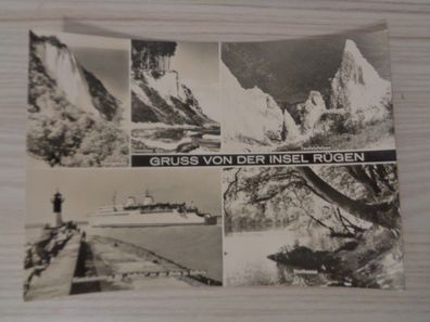 5816 Postkarte, Ansichtskarte - Gruß von der Insel Rügen-Eisenbahnfähre, Herthasee, T