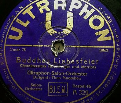 Theo Mackeben "Kirchblütenfest / Buddhas Liebesfeier" Ultraphon 1929 78rpm 10"