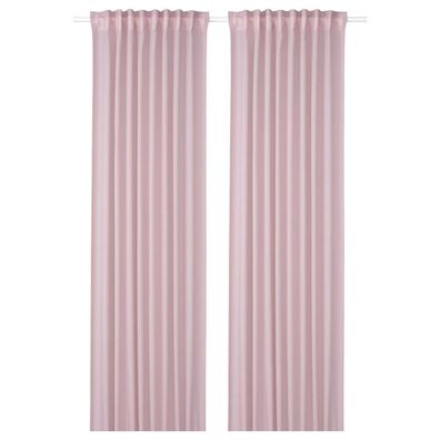 IKEA GUNRID Gardinen Vorhang (145x300cm) 2 Gardinenschal hell rosa Neu