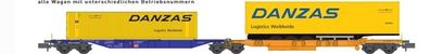 Hobbytrain H23750-1 Containertragwagen Sdggmrs744 Danzas Danzas