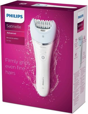 Philips Epiliergerät Satinelle Advanced BRE605 Kabelloser Nass Trocken Epilierer