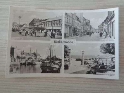 5837 Postkarte, Ansichtskarte -Ueckermünde -Karl Marx Platz, Straße der Befreier,