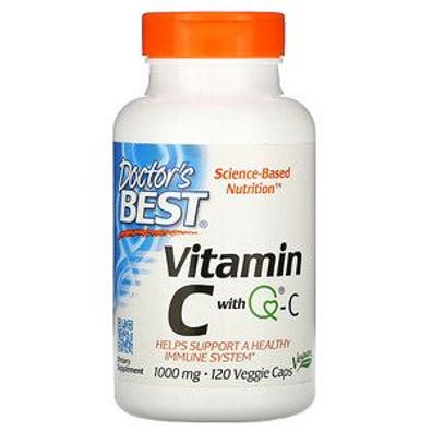 Doctor's Best, Vitamin C with Q-C, Vitamin C mit Q-C, 1.000 mg, 120 vegetarische Kaps