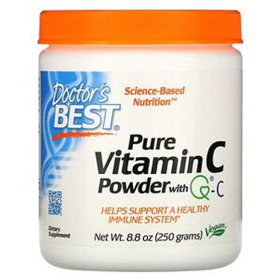 Doctor's Best, Pure Vitamin C Powder with Q-C, reines Vitamin-C-Pulver mit Q-C, 250 g