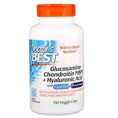 Doctor's Best, Glucosamin Chondroitin MSM + Hyaluronsäure, 150 Kapseln