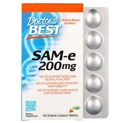 Doctor's Best, SAM-e, 200 mg, 60 Tabletten mit magensaftresistenter Beschichtung