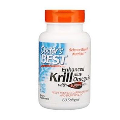 Doctor's Best, Verbessertes Krill Plus Omega3s mit Superba Krill, 60 Weichkapseln