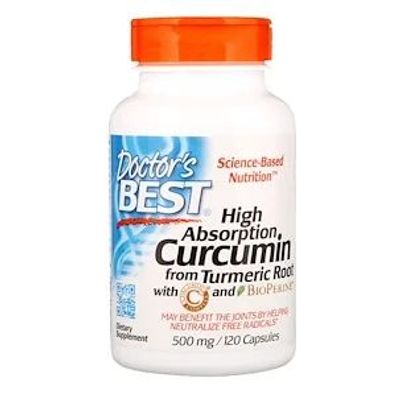Doctor's Best, High Absorption Curcumin, Kurkumin mit hoher Absorption, 500 mg, 120 K