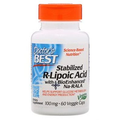 Doctor's Best, Stabilized R-Lipoic Acid with BioEnhanced Na-RALA, stabilisierte R-Lip