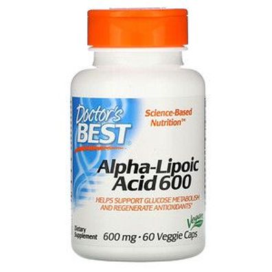 Doctor's Best, Alpha-Lipoic Acid, Alpha-Liponsäure, 600 mg, 60 vegetarische Kapseln
