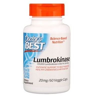 Doctor's Best, Beste Lumbrokinase, 20 mg, 60 Kapseln