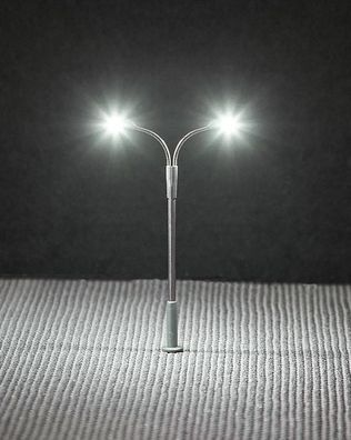 Faller 272221 LED-Straßenbeleuchtung, Peitschenleuchte, Doppelausleger
