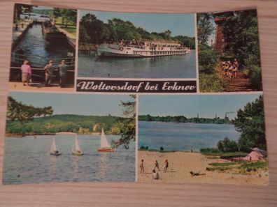 5901 Postkarte, Ansichtskarte - Woltersdorf bei Erkner -Weiße Flotte, Schleuse, Zeltp