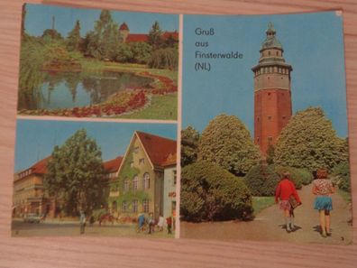 5914 Postkarte, Ansichtskarte -Gruß aus Finsterwalde - Post und Sparkasse