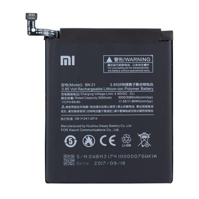Xiaomi Lithium Ionen Akku - BN31 für Xiaomi Mi 5X - 3000mAh