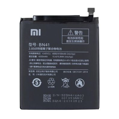 Xiaomi Lithium Ionen Akku - BN41 für Xiaomi Redmi Note 4 - 4000mAh
