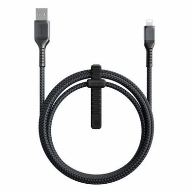 Nomad Kevlar USB-A auf Lightning Kabel mit 12 Watt Ladeleistung - Schwarz