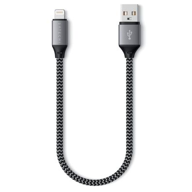 Satechi USB-A to Lightning Short Cable 25 cm - Space Gray (Grau)