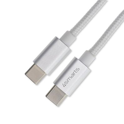 4smarts USB-C auf USB-C Datenkabel RAPIDCord 50W 1m - Weiss