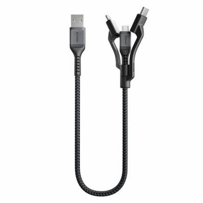 Nomad Rugged USB-A auf Universal Kabel 0,3m - Schwarz