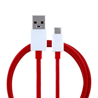 OnePlus D301 - Dash Schnellladekabel / Datenkabel USB auf USB Typ C - 1m - Rot