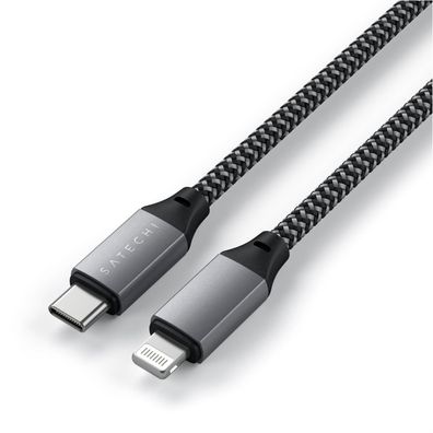 Satechi Type-C to Lightning Cable 25cm - Space Gray (Grau)