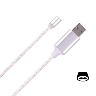 Cyoo Flow Light Magnet USB Typ C auf USB-A Kabel 1m - Weiss