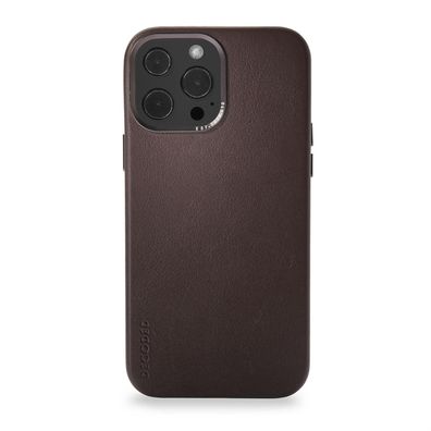 Decoded Leather Backcover für iPhone 13 Pro Max - Braun