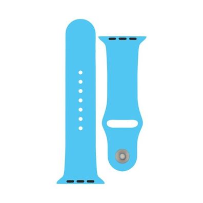 4-OK Silikon Armband für Apple Watch 38mm - Blau (Größe S/ M)