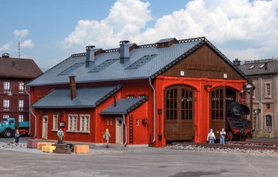 Vollmer 45753 H0 Lokschuppen mit Türschließvorrichtung, zweiständig