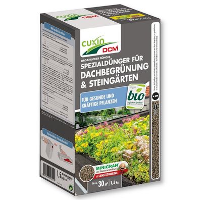 Cuxin DCM Spezialdünger für Dachbegrünung & Steingärten 1,5 kg organisch Dünger