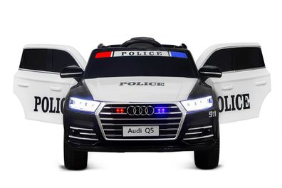 Polizei Kinderauto Lizenz Kinder Elektro Auto Audi Q5 Policecar 2x 40W 12V 7Ah