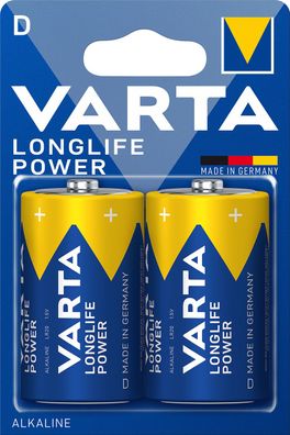 Varta - Longlife Power - LR20 / D (Mono) - 1,5 Volt AlMn - 2er Blister