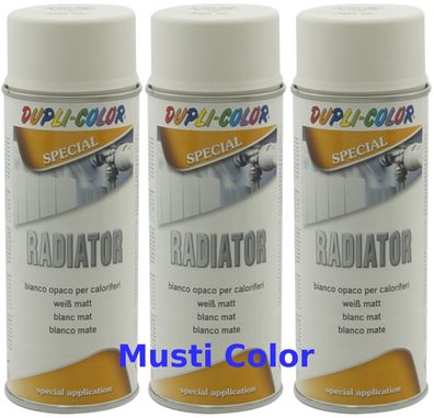 3x400m Dupli Heizkörperspray Lackspray Heizkörperlack Heizung Cremeweiß Matt