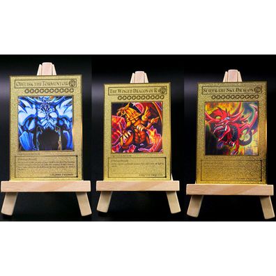 Yugioh Gold Cards Set - God Cards - Ra Slifer Obelisk Tormentor Götterkarten