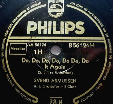 Svend Asmussen "Sh-Boom / Do, Do, Do, Do, Do, Do, Do It Again" Philips 1954 10"