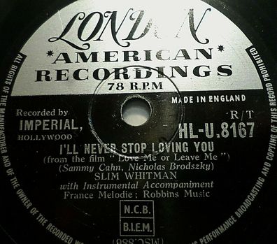 Slim Whitman "I´ll Never Stop Loving You - from the film "Love Me or Leave Me"
