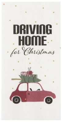 IB Laursen 16 St. Servietten Driving HOME FOR Christmas Weihnachten Papier xmas