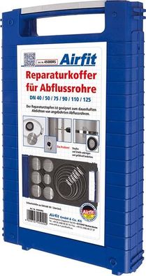 Airfit Reparaturkoffer für Abflussrohre / Abwasserinstallation / Sanitär 45000RS