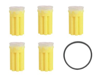 SiKu Filtereinsatz 50 µm Ölfilter Heizung gelb Dichtung sternförmig - 5 Stück
