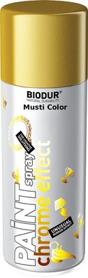 Biodur Lackspray Spray Effektspray Chromfarbe Chromspray Silbereffekt Farbe Gold