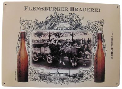 Flensburger Brauerei - Sammeledition Nr.01 - Blechschild 21 x 29,5 cm