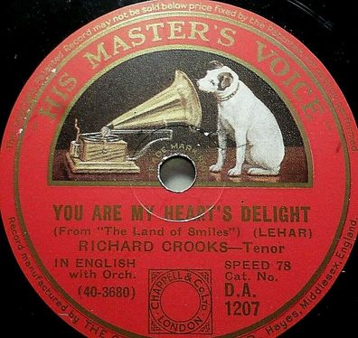 Richard CROOKS "Just Two Hearts And A Waltz Refrain / You Are My Heart´s.." 1931
