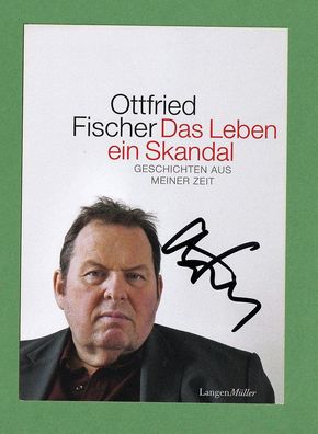Schauspieler & Kabarettist Ottfried Fischer - persönlich signierte Autogrammkarte