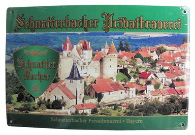 Schnatterbacher Privatbrauerei - Blechschild 30 x 20 cm