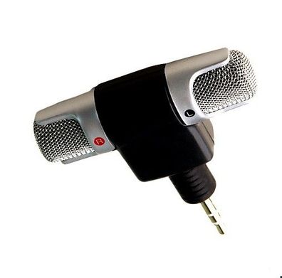 Elektret Kondensator Mikrofon Studio Pro Stereo Klinke 3.5mm 100Hz-15kHz. Smart-Phone