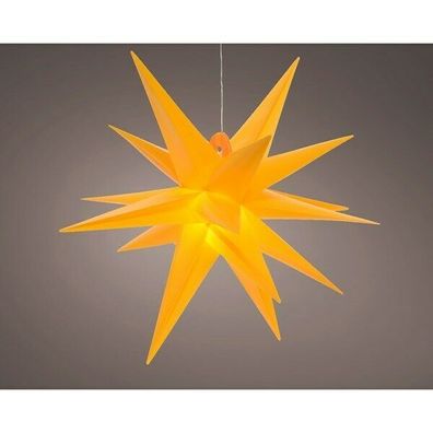 LED Stern XL Gelb Advent Weihnachtsstern Leuchtstern Outdoor Stecker Trafo 60cm