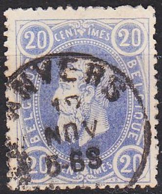 Belgien Belgium [1869] MiNr 0028 a ( O/ used )