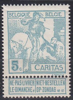 Belgien Belgium [1910] MiNr 0083 I ( * */ mnh )